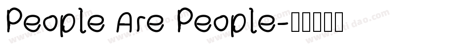 People Are People字体转换